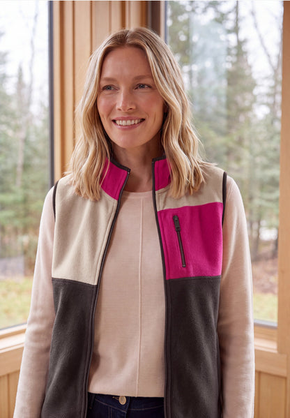 Cecil Colorblock Fleece Gilet