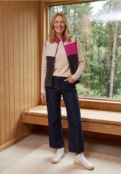 Cecil Colorblock Fleece Gilet