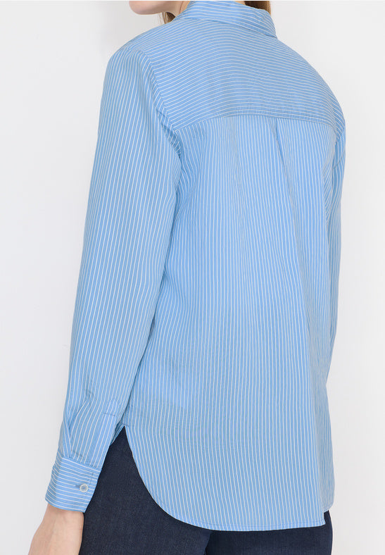 Cecil Seersucker Stripe Blouse