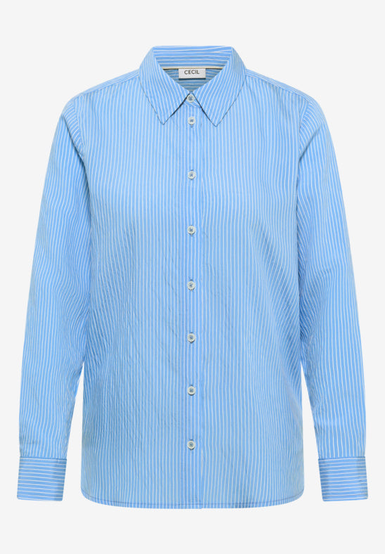 Cecil Seersucker Stripe Blouse