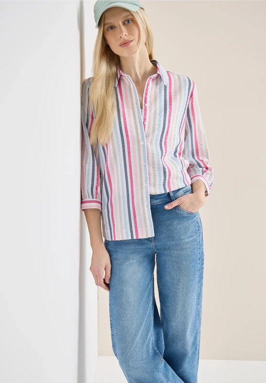 Cecil Multicolored Seersucker Blouse