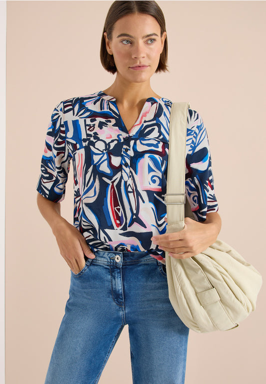 Cecil Splitneck Print Blouse