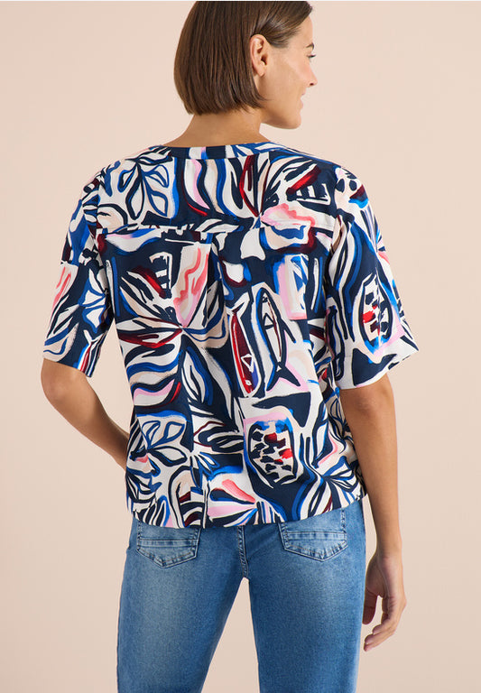 Cecil Splitneck Print Blouse