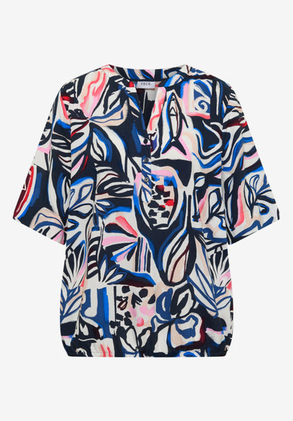 Cecil Splitneck Print Blouse