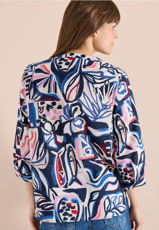 Cecil 3/4-sleeve Multicolored blouse