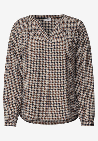 Cecil Houndstooth Print Top