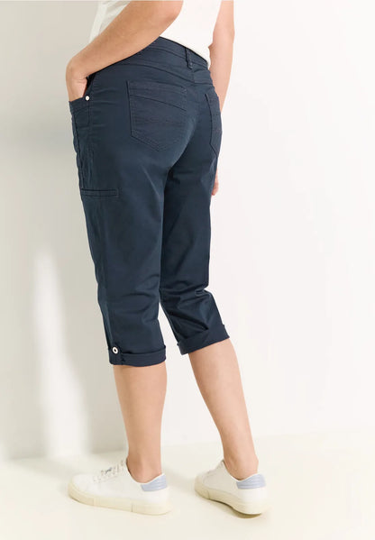 Cecil Dark Petrol Papertouch 3/4 Trousers