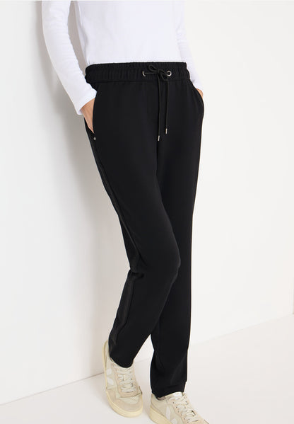 Cecil Tracey Black Lurex Tape Trousers