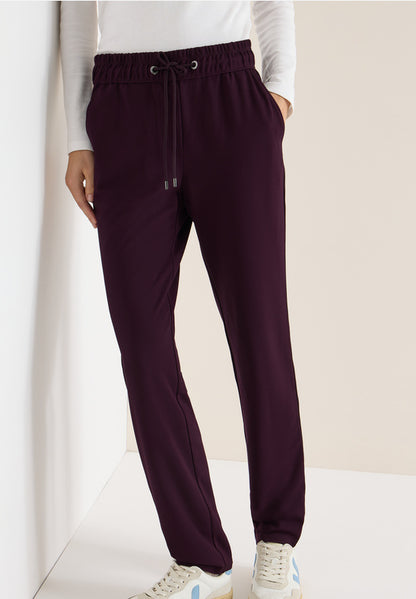 Cecil Tracey Eggplant Lurex Tape Trousers