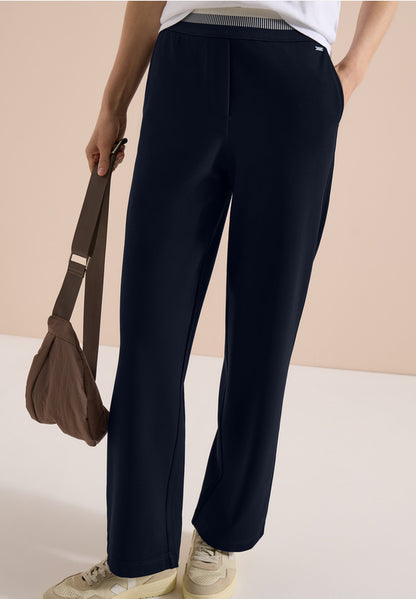 Cecil Neele Navy Straight Trousers
