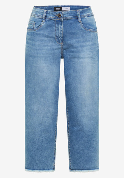 Cecil Light Blue Neele Cropped Jeans