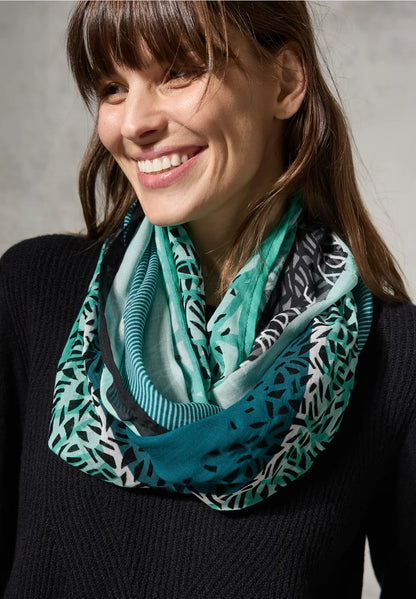 Cecil Black Flock Looped Scarf