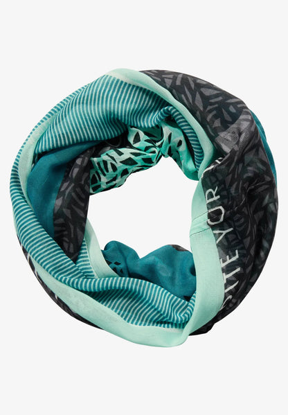 Cecil Black Flock Looped Scarf