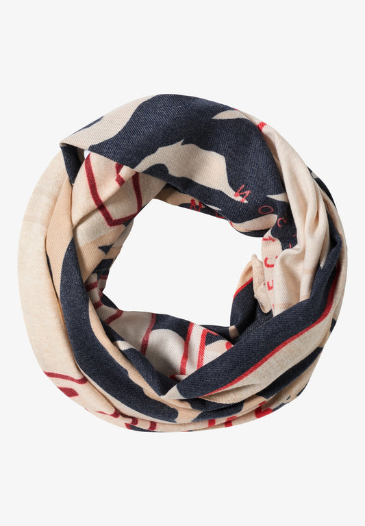 Cecil Dark Blue Looped Scarf