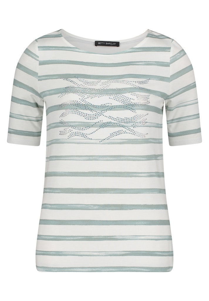 Betty Barclay Green Striped Top