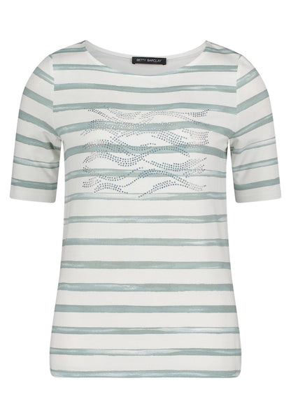 Betty Barclay Green Striped Top