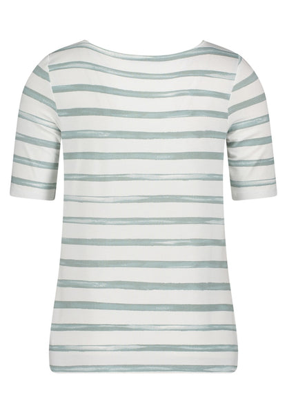 Betty Barclay Green Striped Top