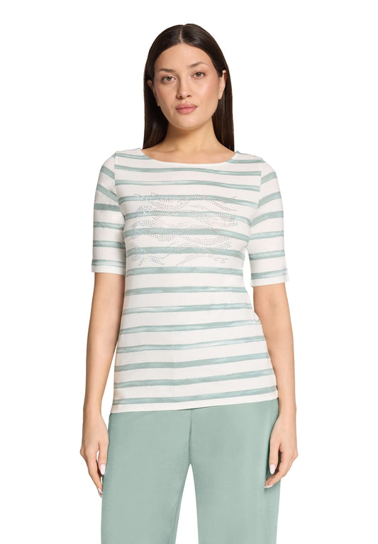Betty Barclay Green Striped Top