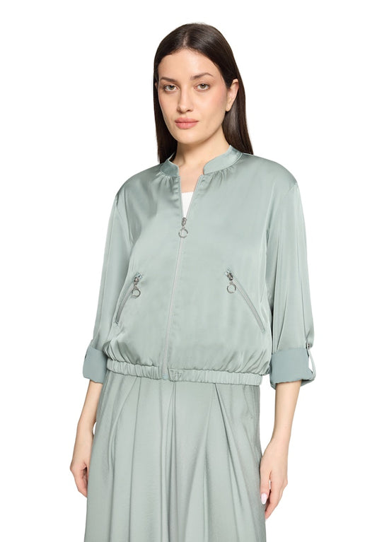 Betty Barclay Chinois Green Bomber Jacket