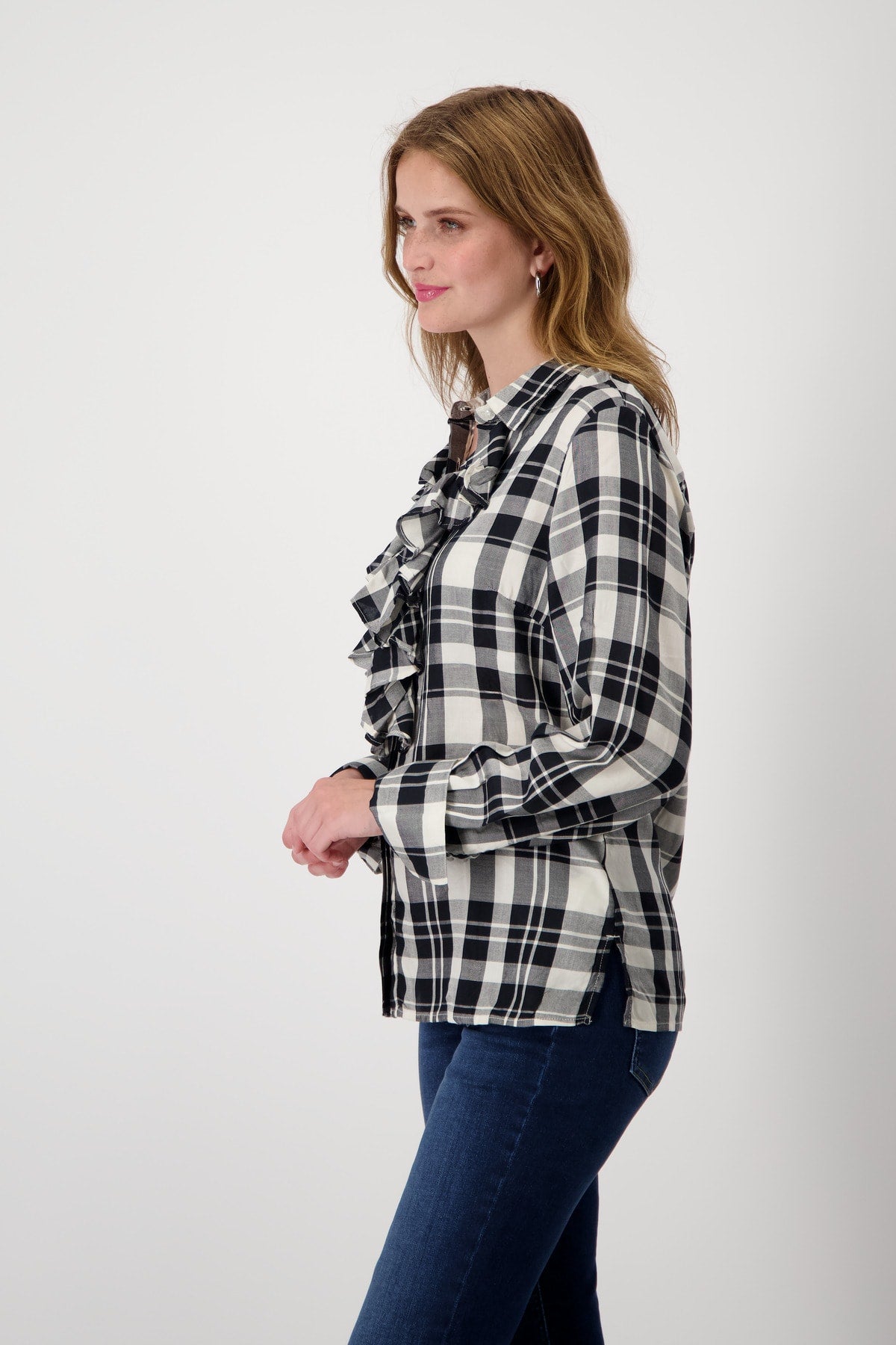 Monari Checked Blouse