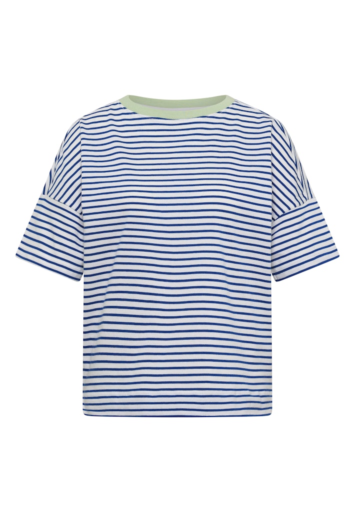 Cecil Striped T-Shirt with Contrast Collar