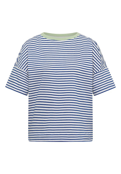Cecil Striped T-Shirt with Contrast Collar