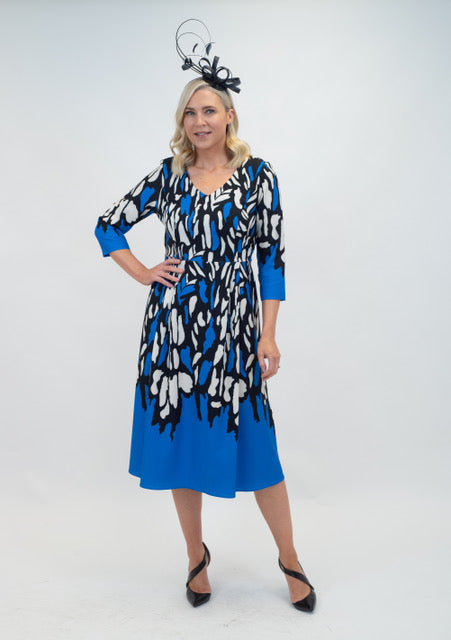 Kaia Royal Blue Print Dress