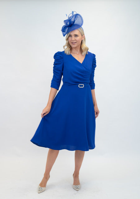 Veder Royal Blue Crepe Dress