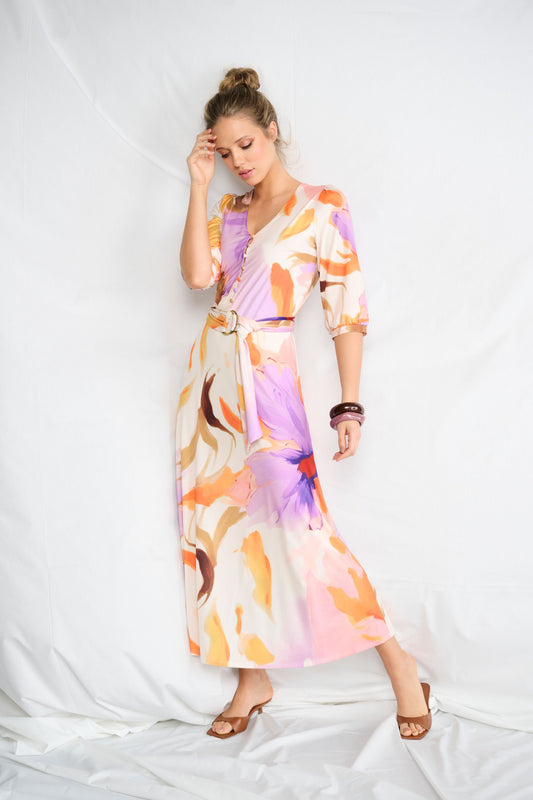 Pastel Floral Print Dress