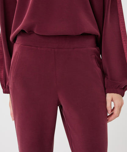 Esqualo Burgundy Casual Trousers