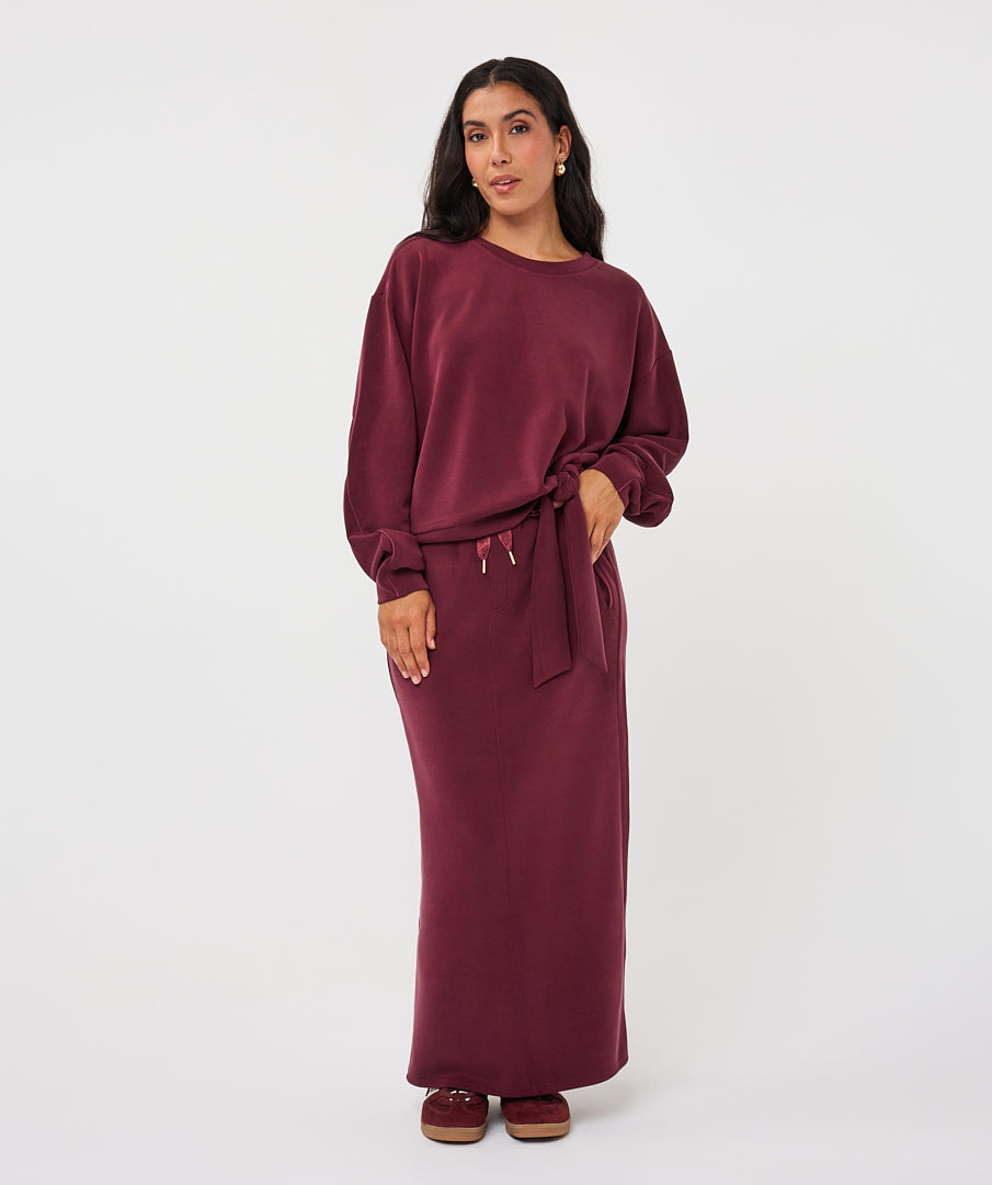 Esqualo Burgundy Skirt