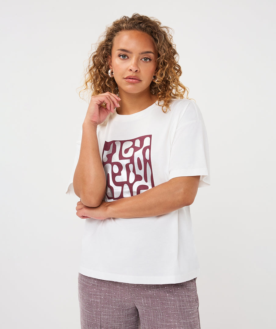 Esqualo Forms Off White T-shirt