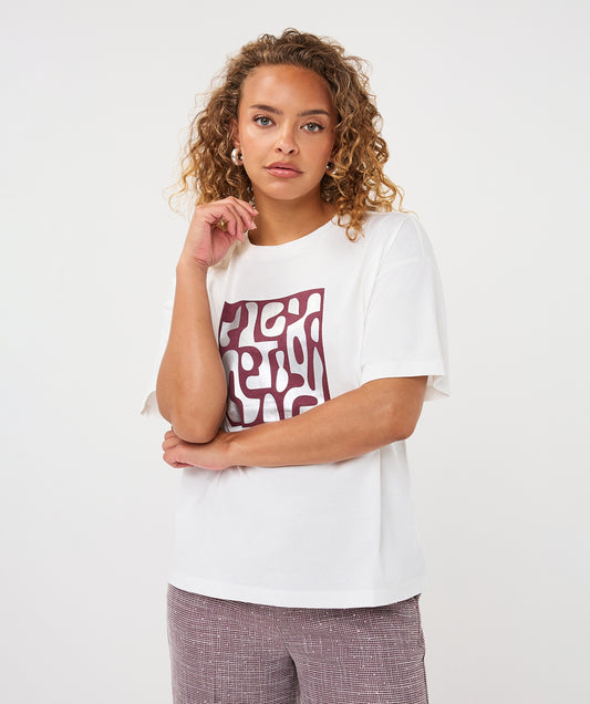 Esqualo Forms Off White T-shirt