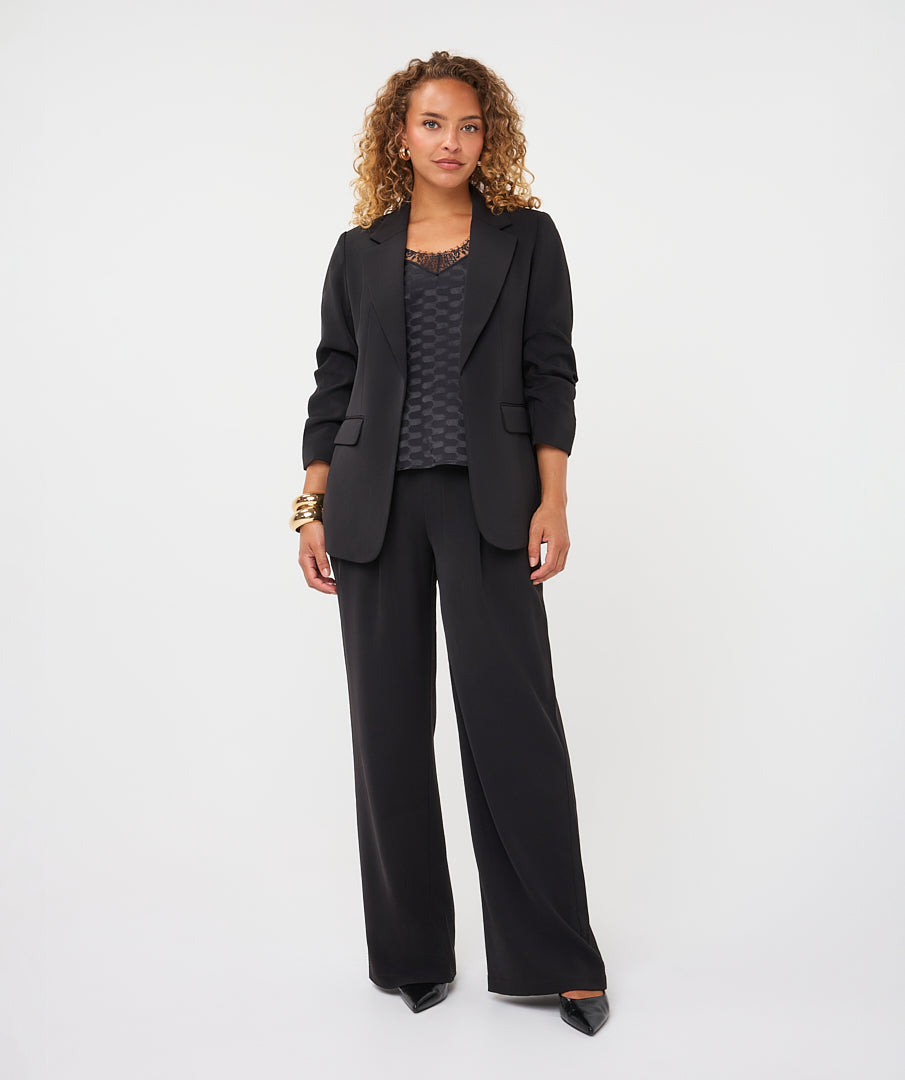 Esqualo Black 3/4 Sleeve Blazer