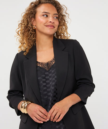 Esqualo Black 3/4 Sleeve Blazer