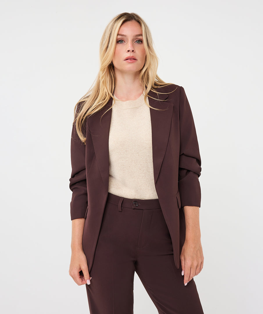 Esqualo Cacao 3/4 Sleeve Blazer