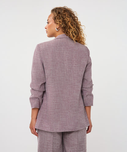 Esqualo Burgundy Houndstooth Blazer