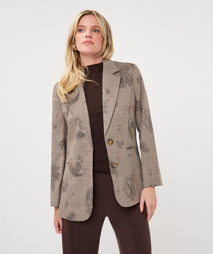 Esqualo Paisley Check Blazer