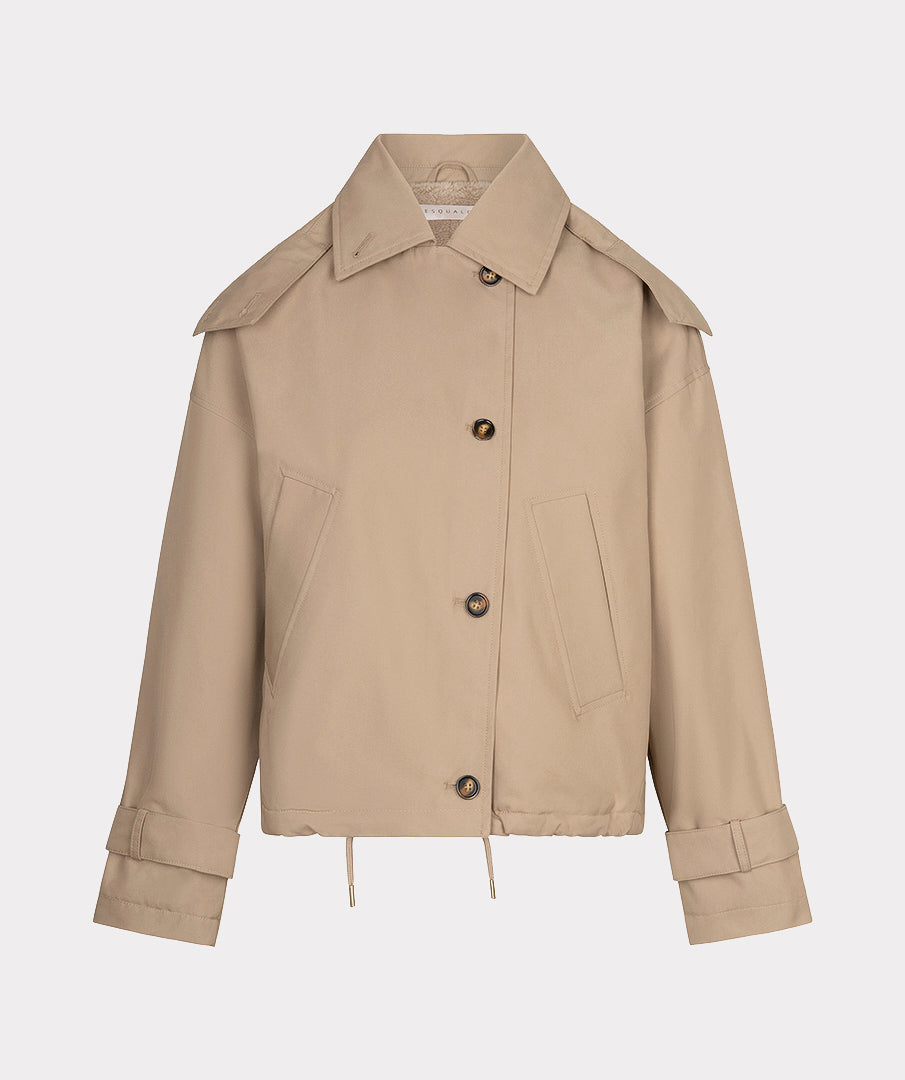 Esqualo Sand Trench Style Jacket