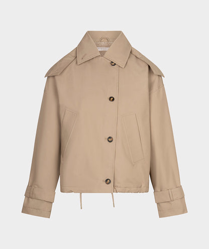 Esqualo Sand Trench Style Jacket