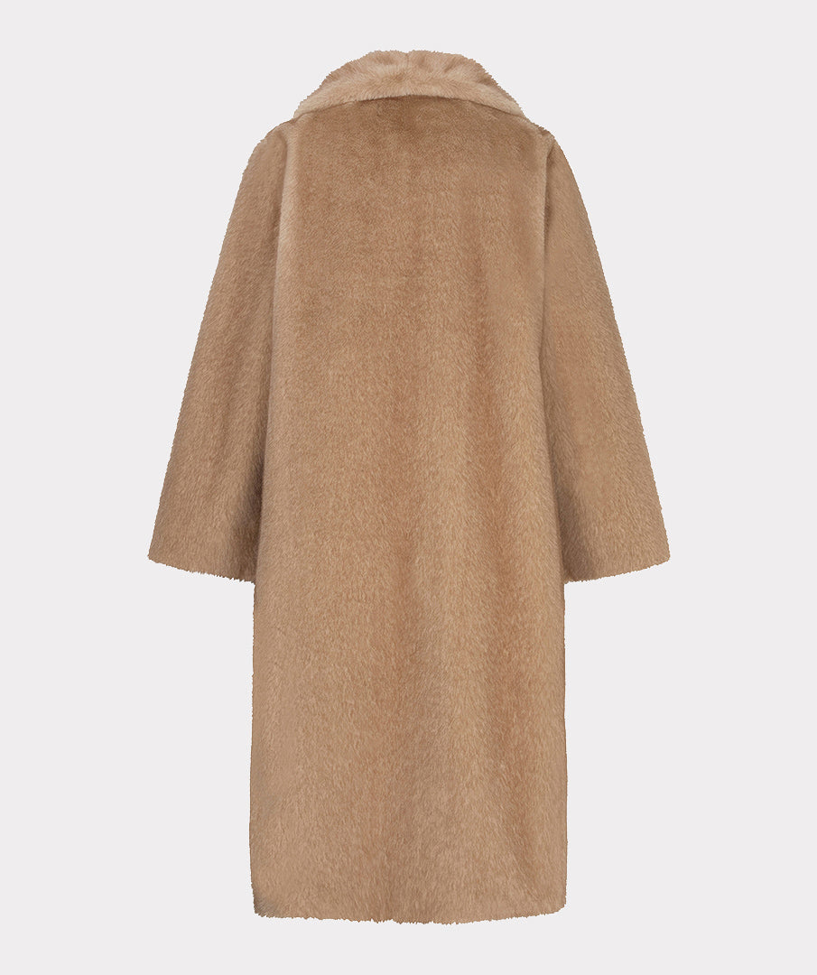 Esqualo Sand Faux Fur Coat