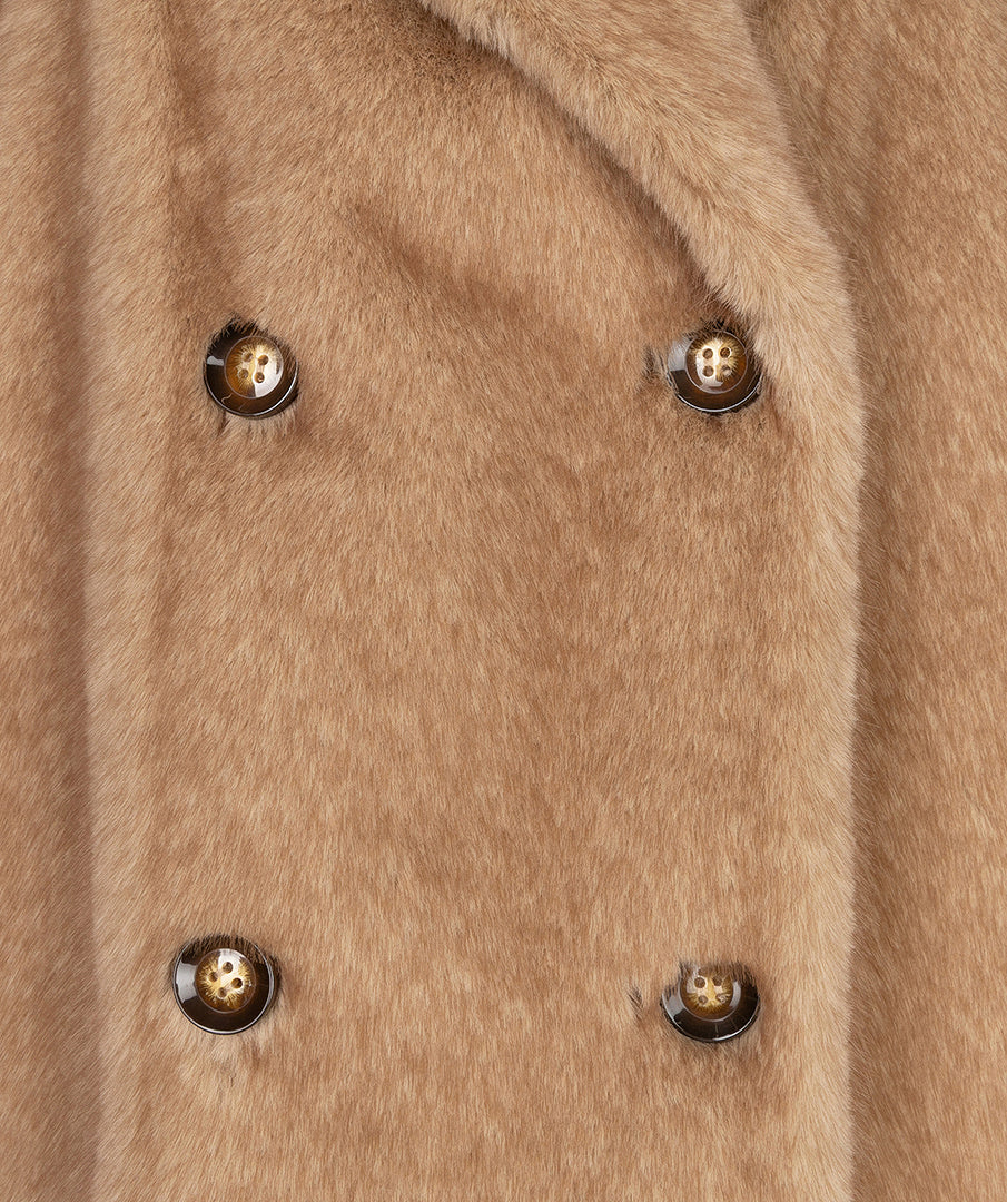 Esqualo Sand Faux Fur Coat