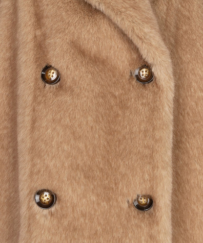 Esqualo Sand Faux Fur Coat