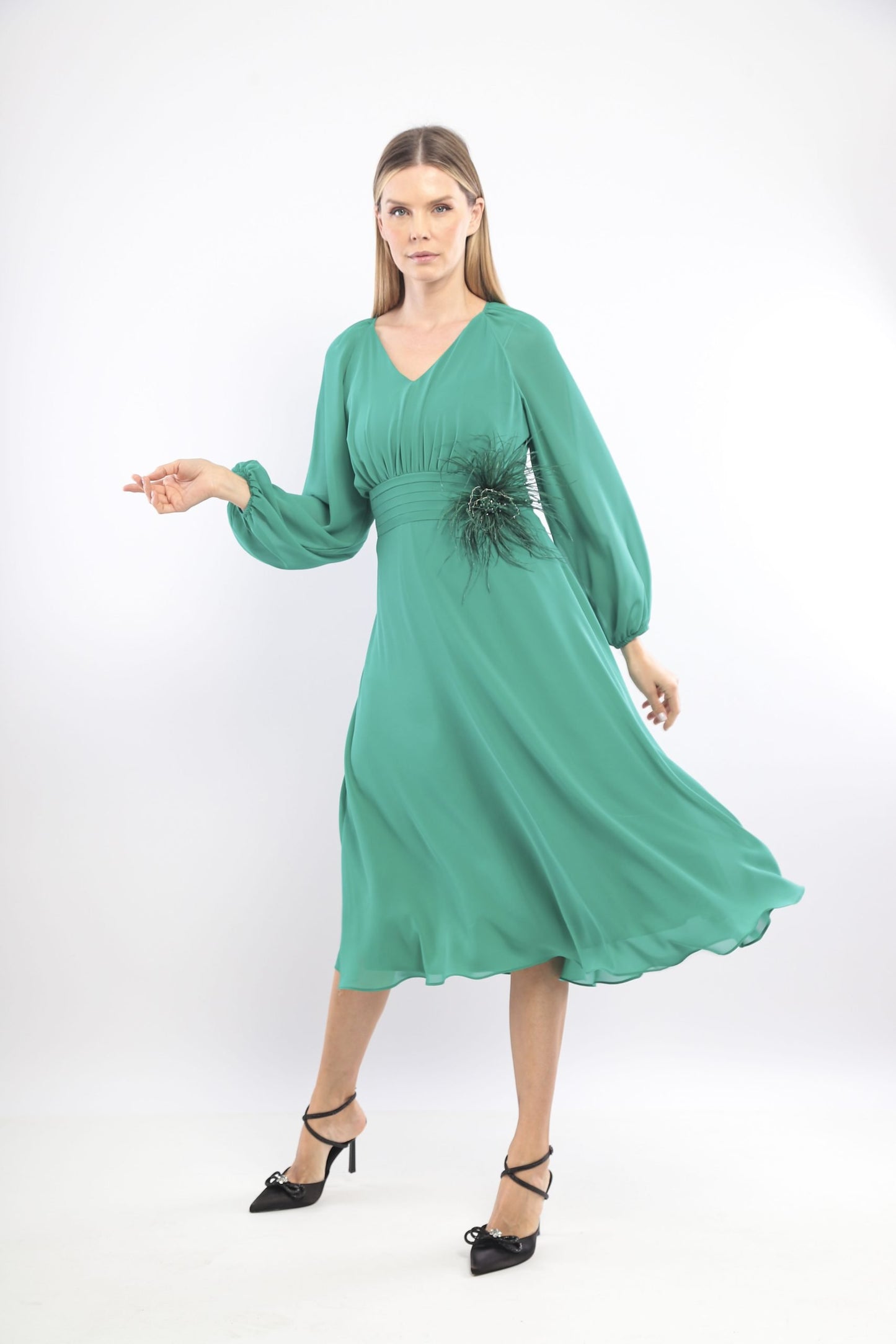 Jade Chiffon Dress