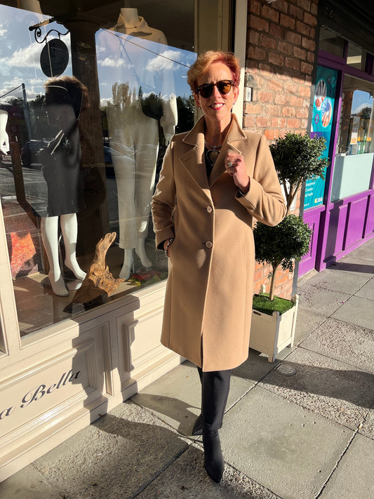 Christina Felix Camel Wool & Cashmere Coat