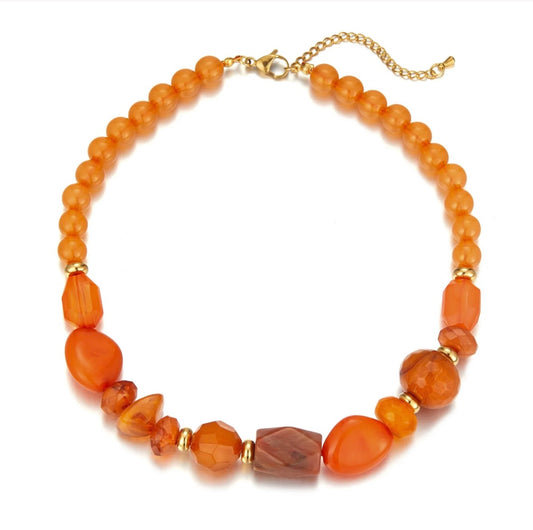 Amber Beaded Necklace