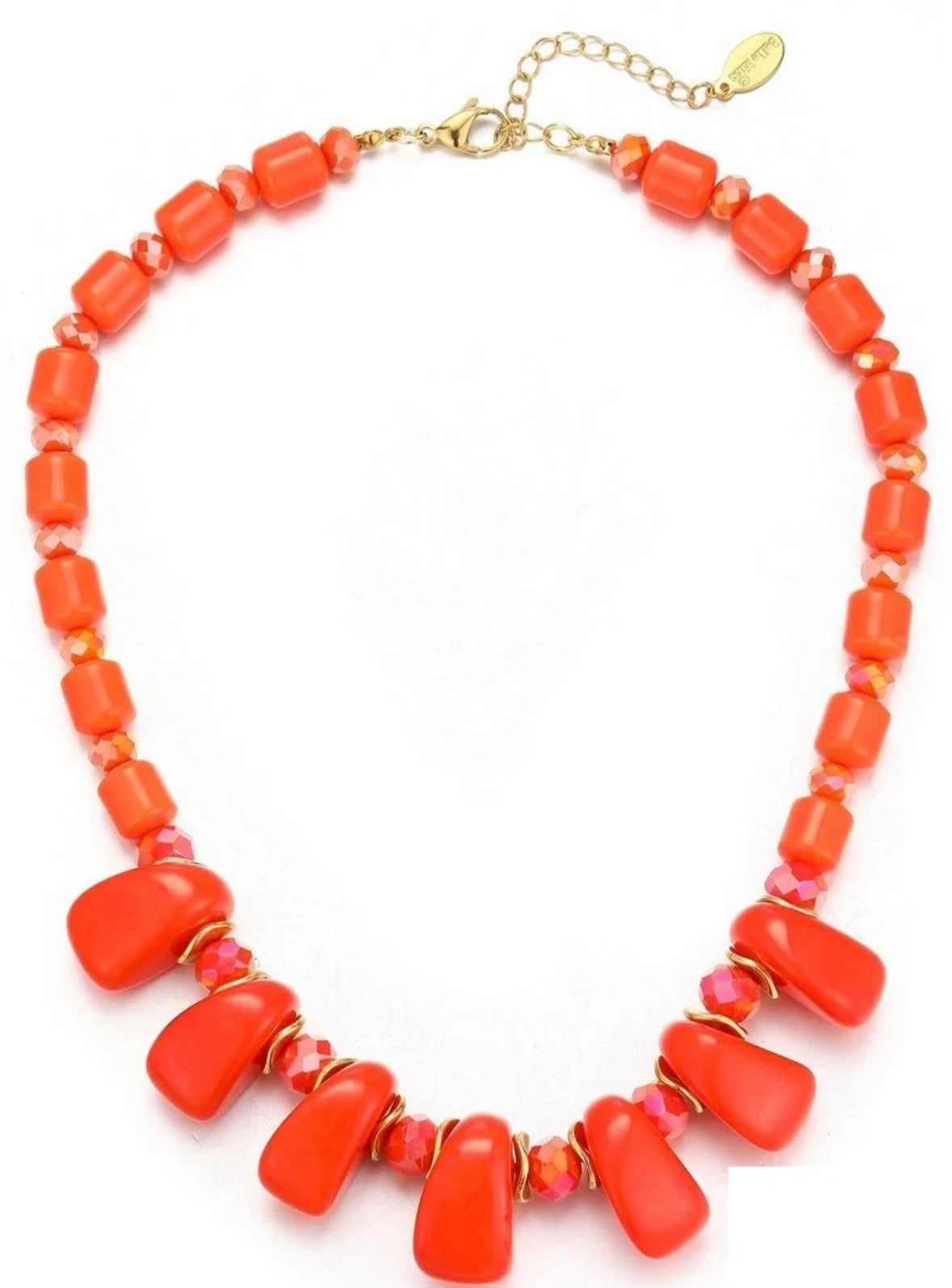 Orange Beaded Necklace