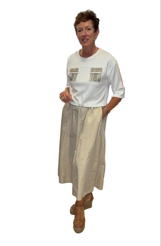 Tuzzi Ecru Dress & Sweater