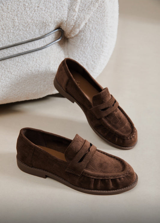 Brown Suede Loafers