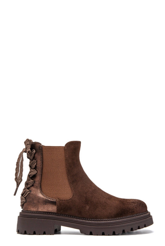 Brown Suede Chelsea Style Boots